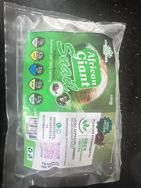 FROZEN SNAILS from Nigeria